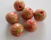 Just Peachy Handmade Polymer Clay  Beads Jewelry Supplies