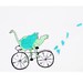You Can Fly - Ostrich On Bike 11x14 Art Print