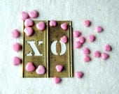 Pink Heart Beads, vintage glass, two sizes, 26 beads, Valentine's Day, valentine, hearts