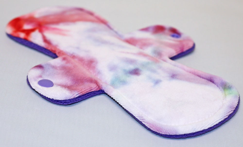 9 Inch Hand Dyed Bamboo-Cotton Velour Blend Day Pad with Fleece Back - Wide Style