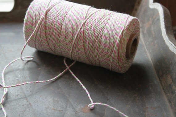 Watermelon Bakers Twine - Green White & Pink - 20 yards sampler Il_570xn