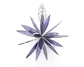 Lilac Blast - Large 3D Stained Glass Flower Burst - Purple Lavender Home Garden Decoration Suncatcher Abstract Yard Art