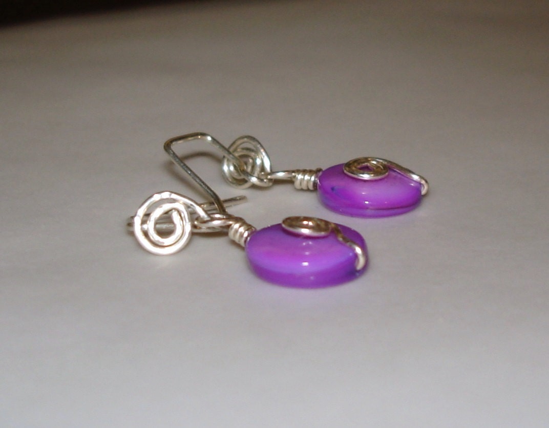 Mother of Pearl Sterling silver earrings