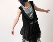 Sleeveless Black Shrug  - Black wrap - Your size - 6 ways to wear