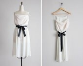 1970s dress / sheer white dress / vintage 70s dress