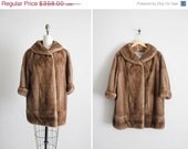 SALE 25% OFF 1950s mink coat / short fur coat / honey mink coat