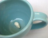 Bunny Surprise Tea Cup - Handmade stoneware and porcelain pottery