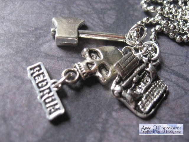 All Work and No Play The Shining Redrum Charm Necklace