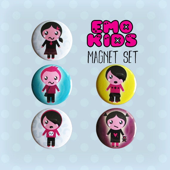 Emo Kids Magnets (Set of 5)