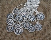Rustic Silver Necklace Collection -  (1) Mini Monogram, silver jewelry, silver necklace, handmade jewelry, personalized jewelry