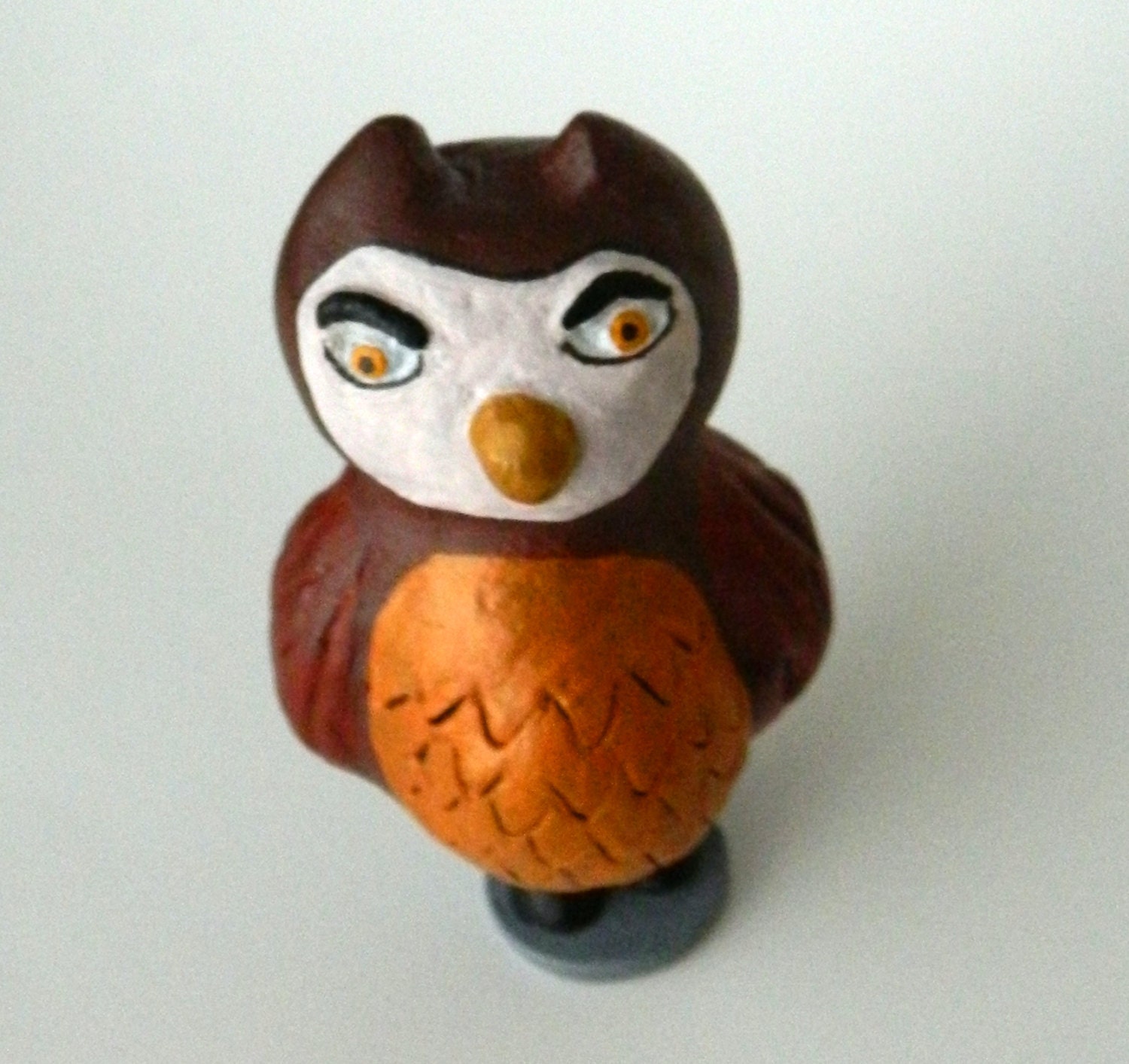 Paperclay Mini Sculpture Green Owl - Naranjin