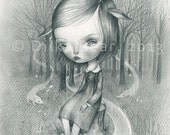 Beyond the marshland where spirits live - mini print