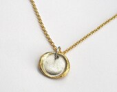 24K Gold and Fine Silver Fingerprint Custom Pendant - Small Print
