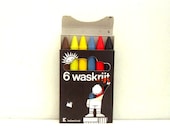 6 Vintage Dutch Wax Crayons in Box