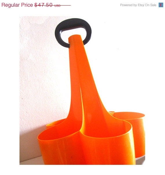 ON SALE Vintage Mid Century Modern Wine Bottle Caddy by Luigi Colani for Sulo