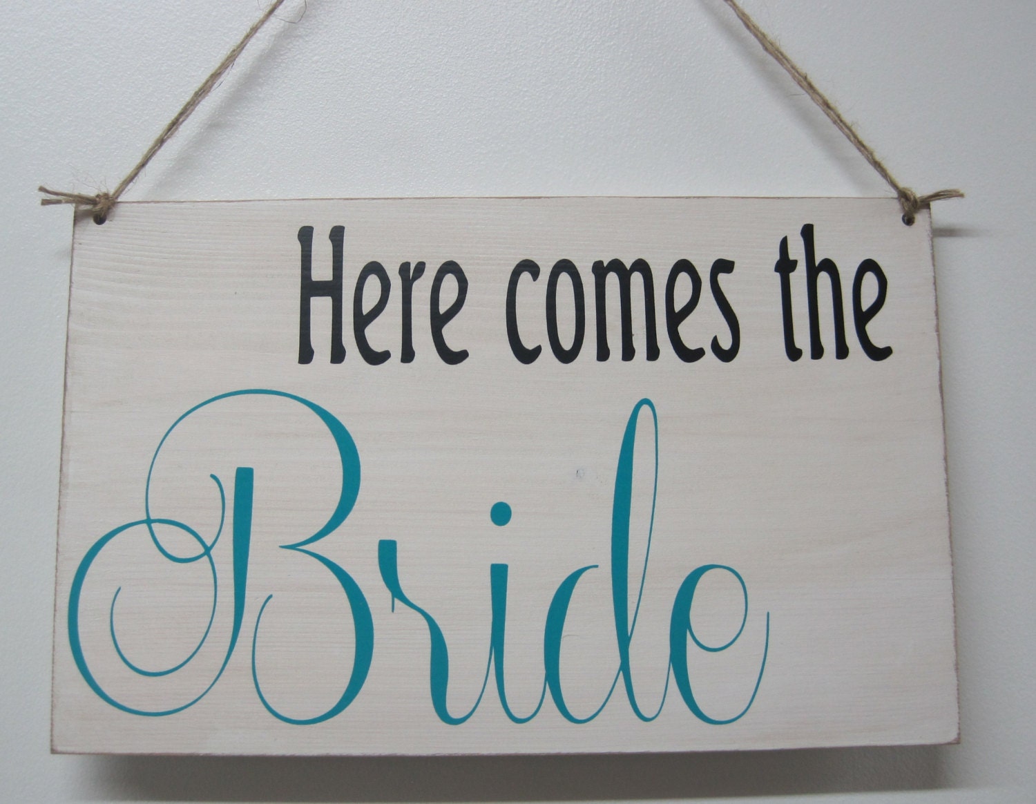Wedding Here Comes the Bride Sign Ring Bearer Flower girl Photo Prop Basket Alternative