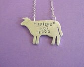 Friend Not Food Cow Pendant