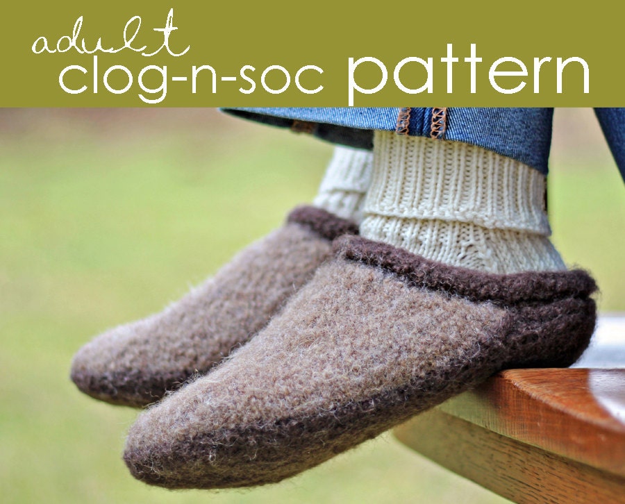 Adult Clog-n-Soc PDF PATTERN - s (m, l, xl, xxl)