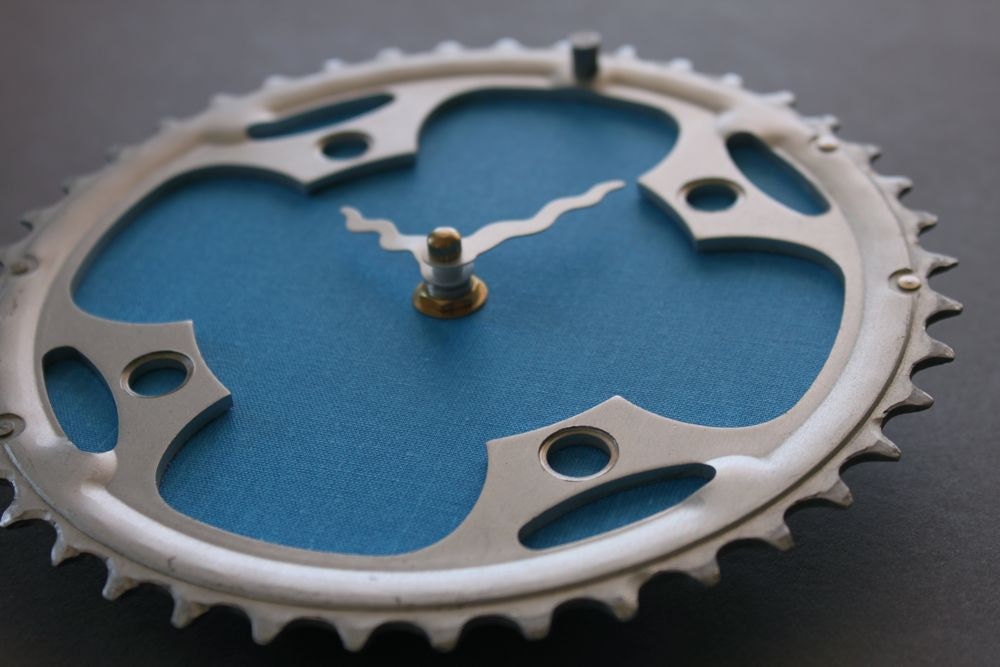 bicycle clock - turquoise