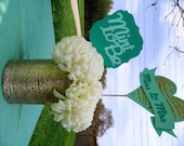 Mint to Be and Miss to Mrs Centerpiece or Photo Prop for Bridal shower Set of 2