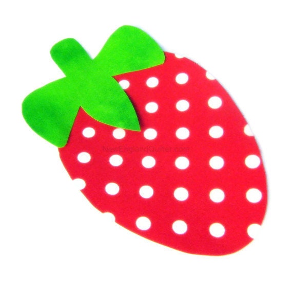 Strawberry Iron On Applique - No Sew - Great for Onesie - Patch - Transfer