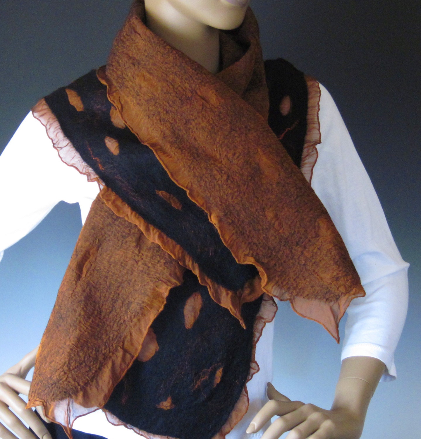 Felted Topaz Lava Wrap Reversible 
