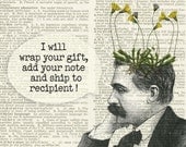 Free Gift Wrap - Ship a gift of Vintage Book Page Art Prints