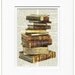 stack of antique books -  printed on page from old dictionary
