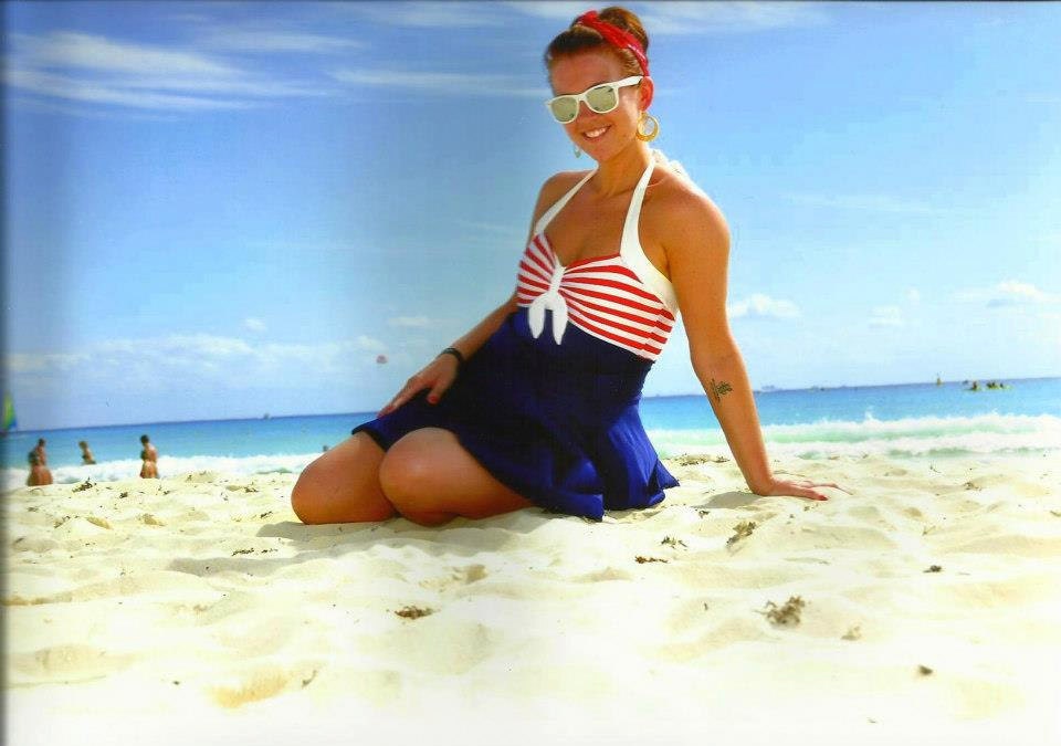 Custom sailor one piece swimsuit dress as seen on Glee