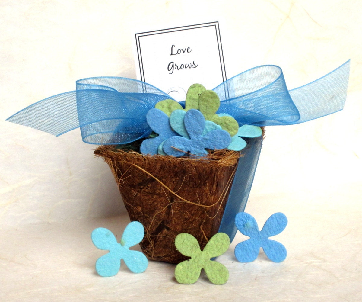 70 Seed Paper Wedding Favors - Plantable Pots Kit