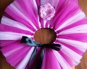 Black Raspberry Tutu Hot Pink, Light Pink Double Layer Princess Fairy Party Skirt Photo Prop