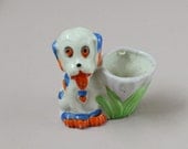 Vintage Dog Pincushion Ceramic Japan