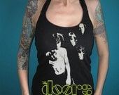 the DOORS Jim Morrison halter top rocker babe made from a salvaged shirt Medium