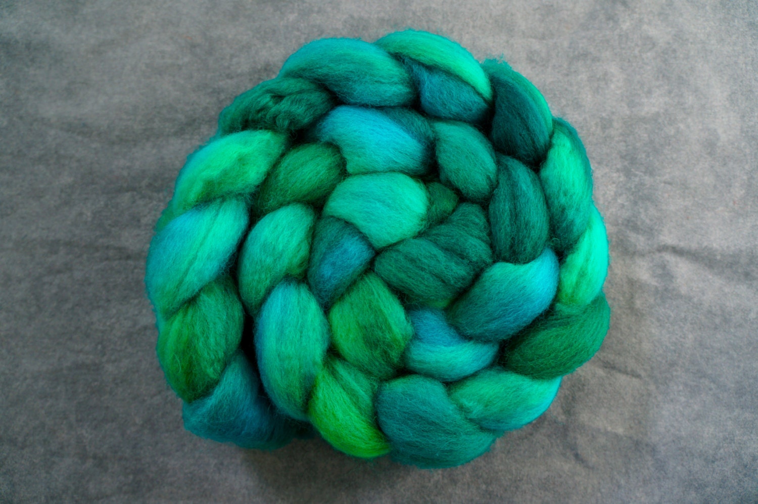 Hand Dyed SW BFL Spinning Fiber - 4 ounces - Shamrock Fields