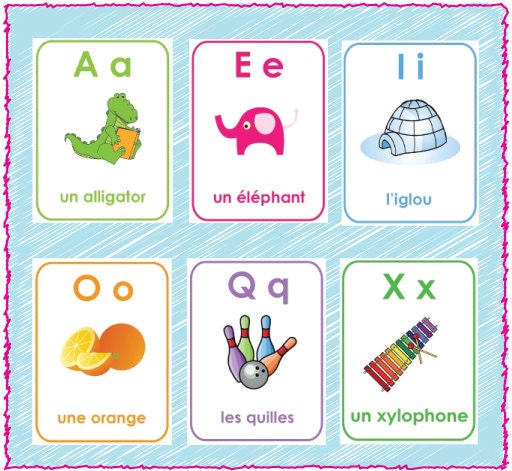 Printable French Alphabet Flash Cards A Z By Serendipitydw