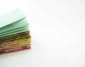 20 Business Card Envelopes - blue yellow green pink