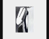 Aceo male figurative pencil drawing art print with Carl Sagan quote in mirror writing Discovery