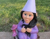 Girl Garden Gnome - Yard Art - Garden Decor
