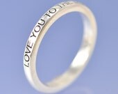 Personaised D-shape Stacking Ring