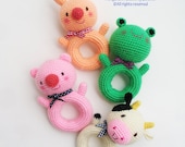 Animal Donut Rattle Toy - PDF Crochet Pattern