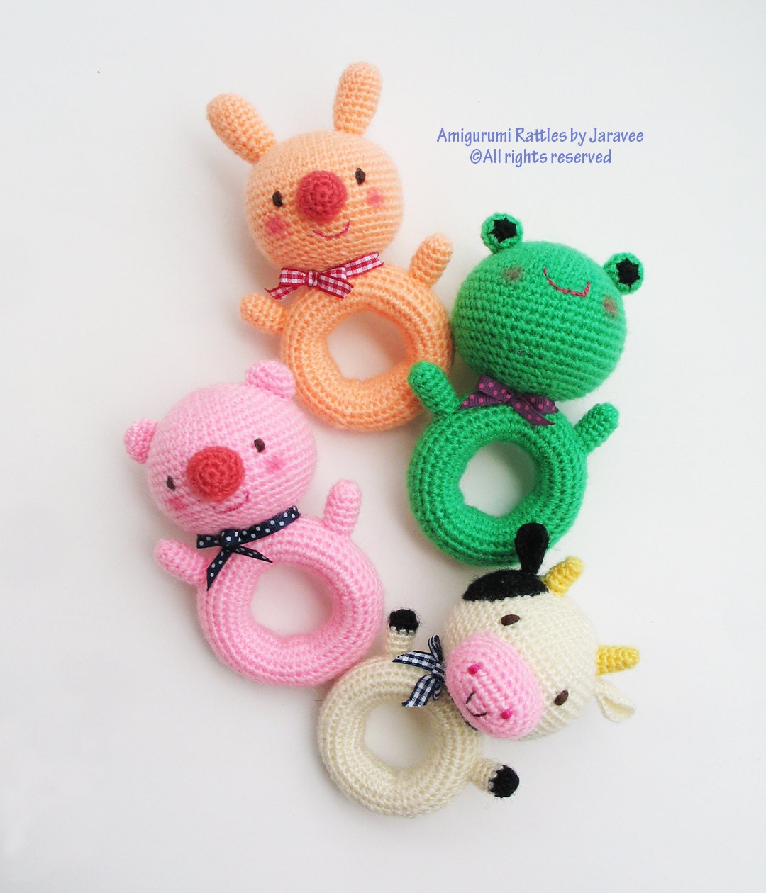 Animal Donut Rattle Toy - PDF Crochet Pattern