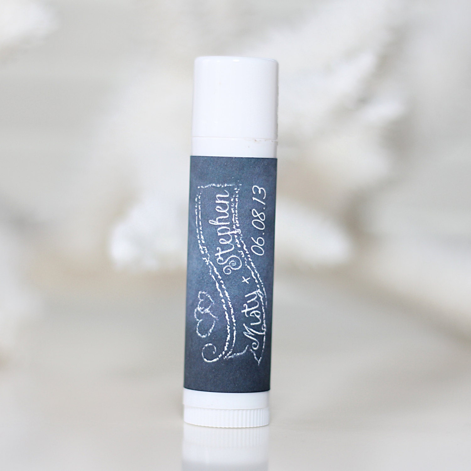 Personalized Lip Balm Stickers -- CHALKBOARD  -- Personalized Chapstick Labels, Birthday Party Favors, Wedding Favors