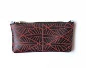 Screen printed leather wallet
