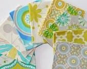 9 Fat Quarters Kumari Garden Grey by Dena Designs Free Spirit Fabrics, SALE