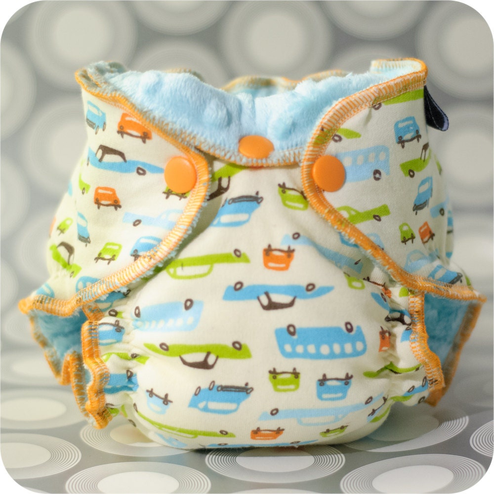 Beep Beep Vroom Newborn Fitted Cloth Diaper
