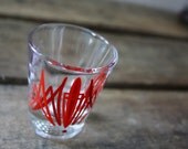 Pinstriped Shot Glass - Red Kustom Pinstriping