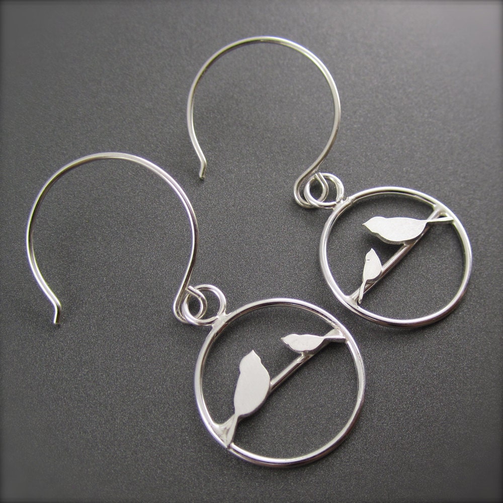 Perched Chickadee Earrings - By Beth Millner