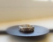 Sterling Ring Silver Floral Band Ring