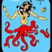Posable OCTOPUS Paper Doll Old School Tattoo Art Pinup
