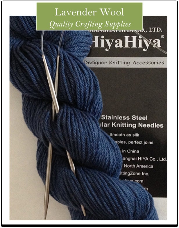 HiyaHiya Stainless Steel Circular Knitting Needle Size 7 through 10- choose from multiple needle lengths